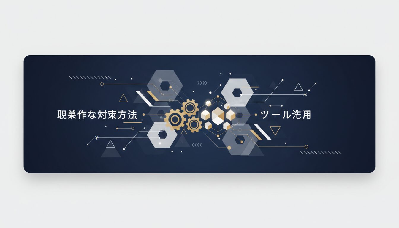 具体的な対策方法とツールの活用